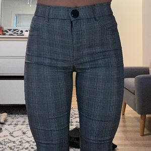 Zara Plaid Skinny Pants